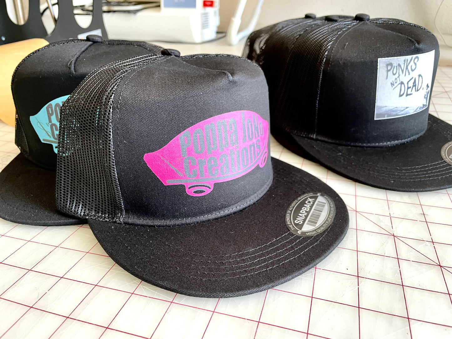 Poppa JoNo Creations pink Trucker Hat