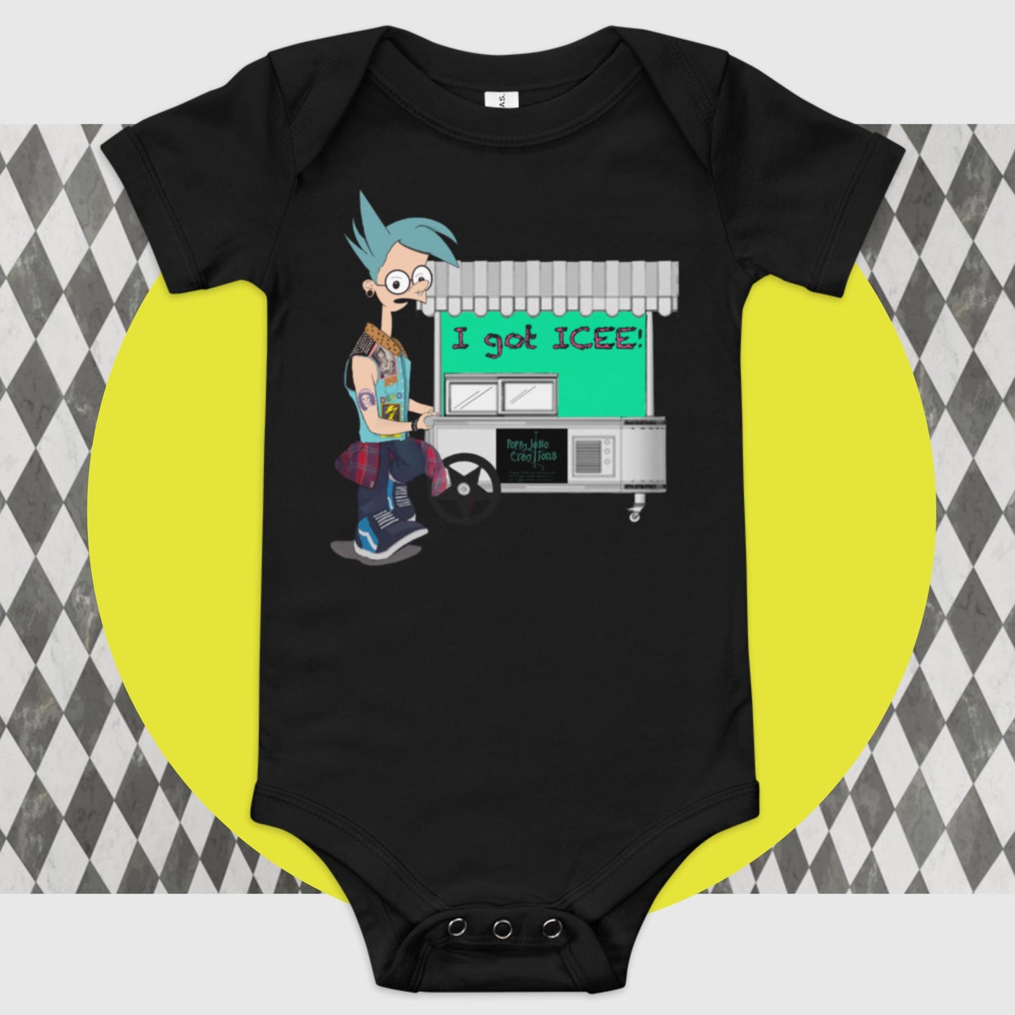 Gussle Poppa JoNo Creations baby short sleeve one piece