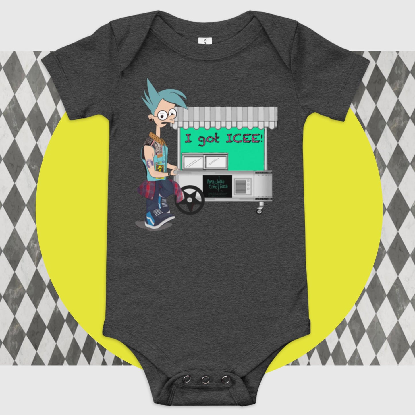 Gussle Poppa JoNo Creations baby short sleeve one piece