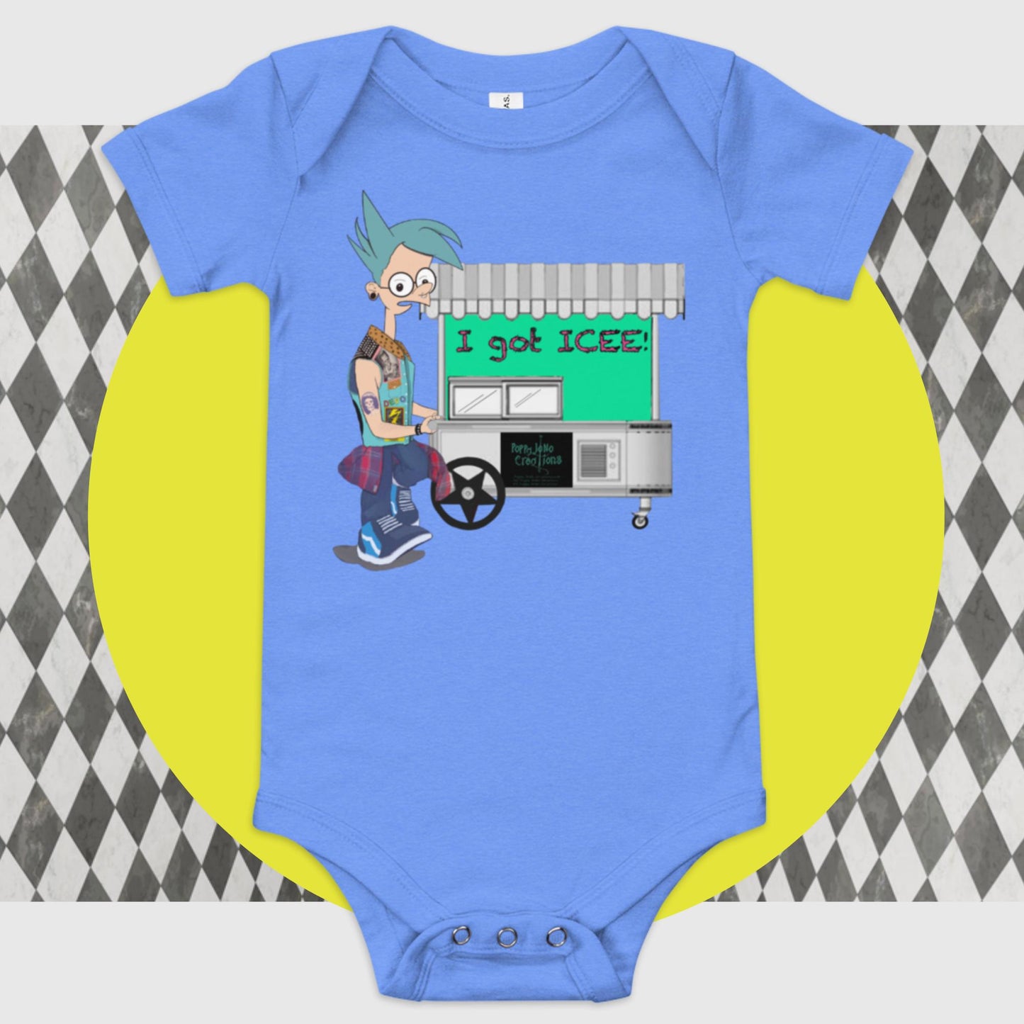 Gussle Poppa JoNo Creations baby short sleeve one piece