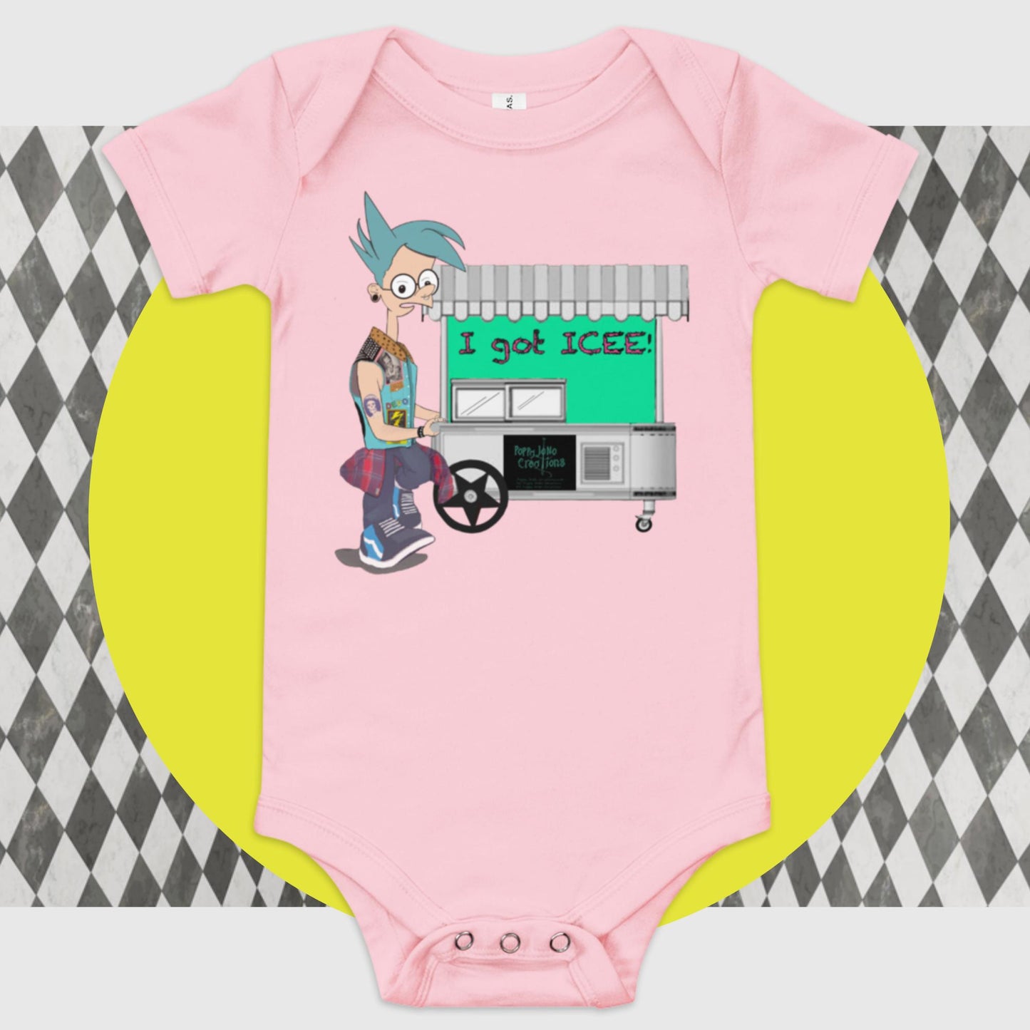 Gussle Poppa JoNo Creations baby short sleeve one piece