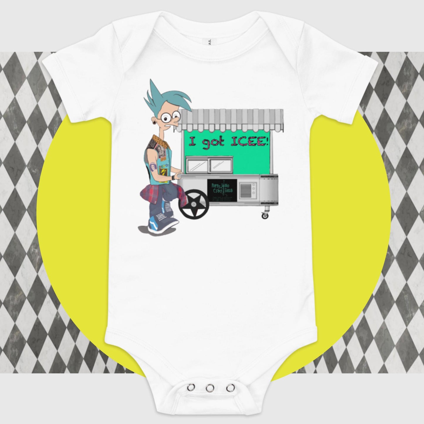 Gussle Poppa JoNo Creations baby short sleeve one piece