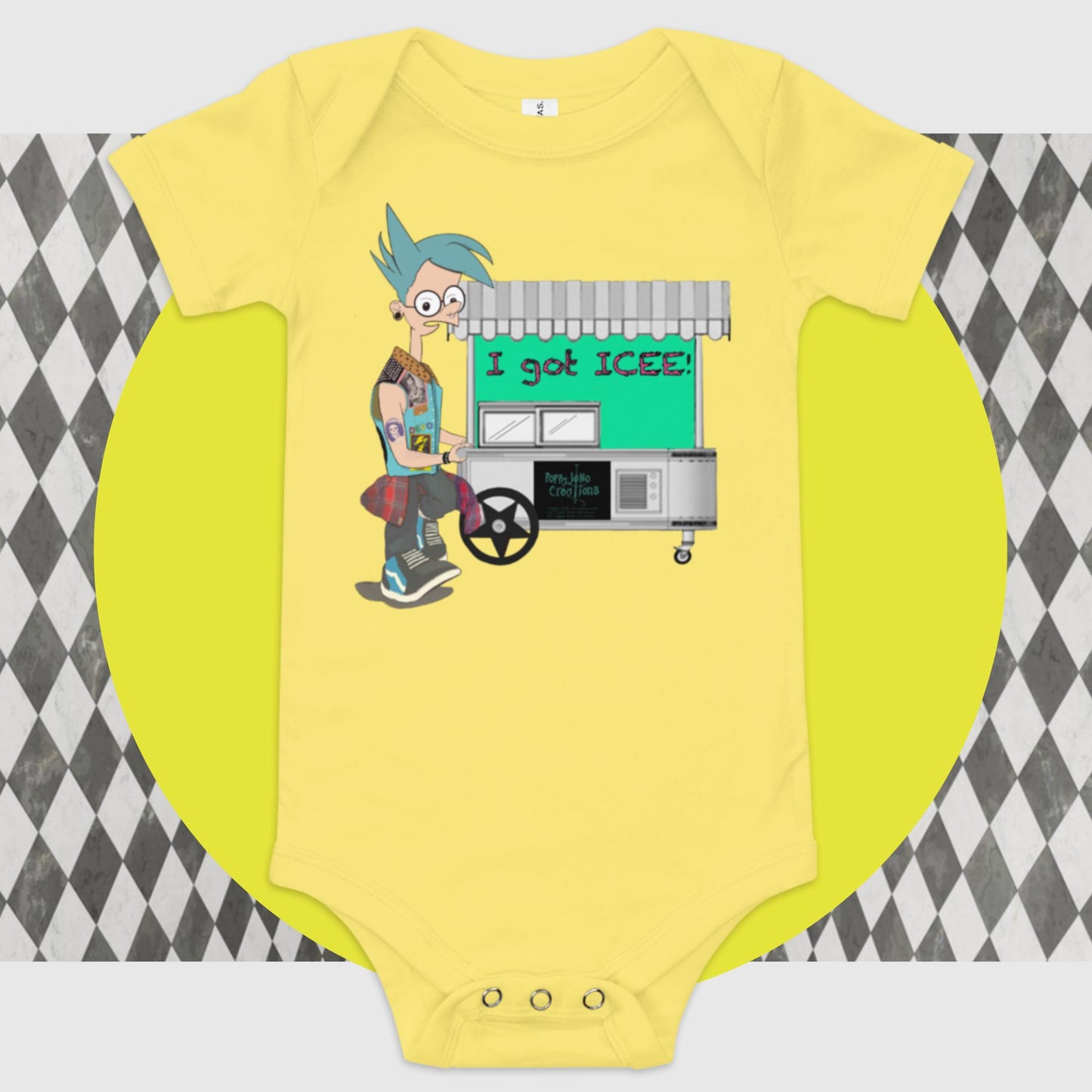 Gussle Poppa JoNo Creations baby short sleeve one piece