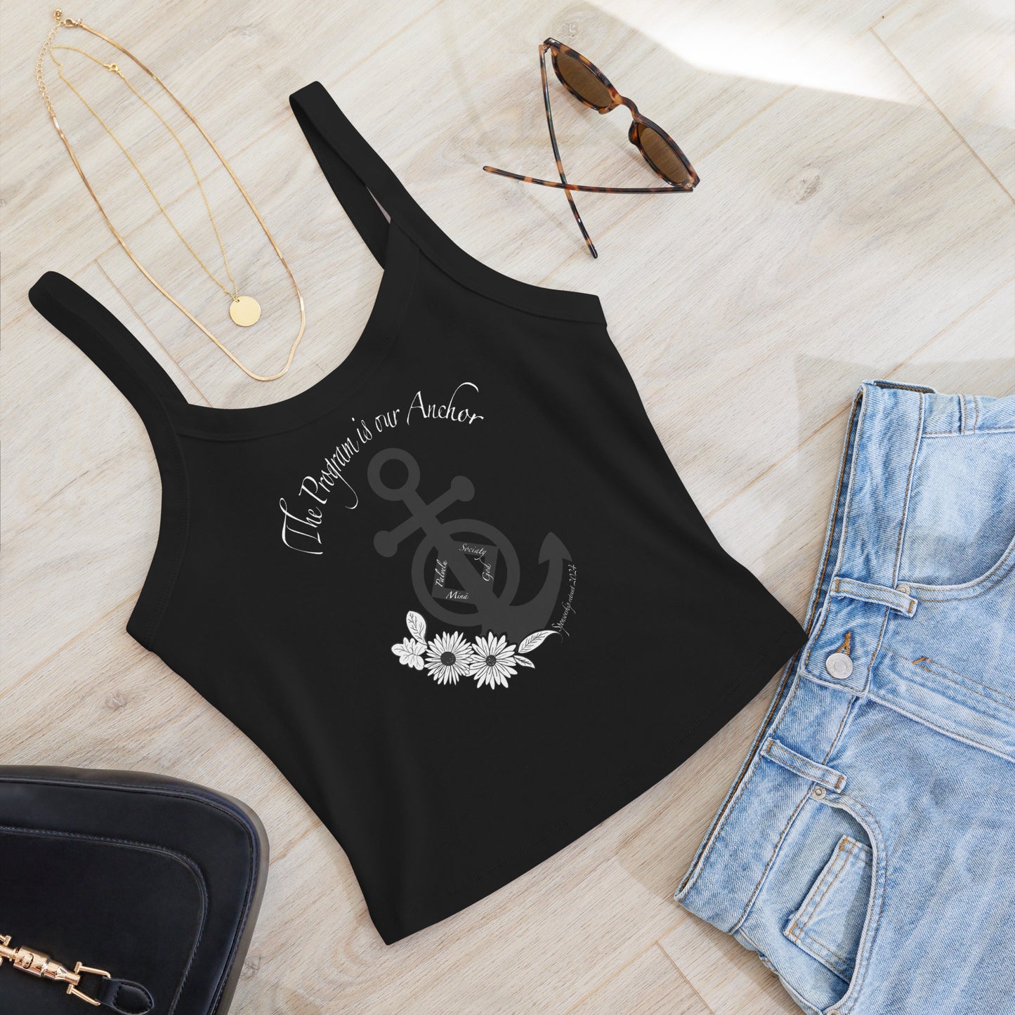 2024 the program is our anchor retreat woman's micro-rib tank top