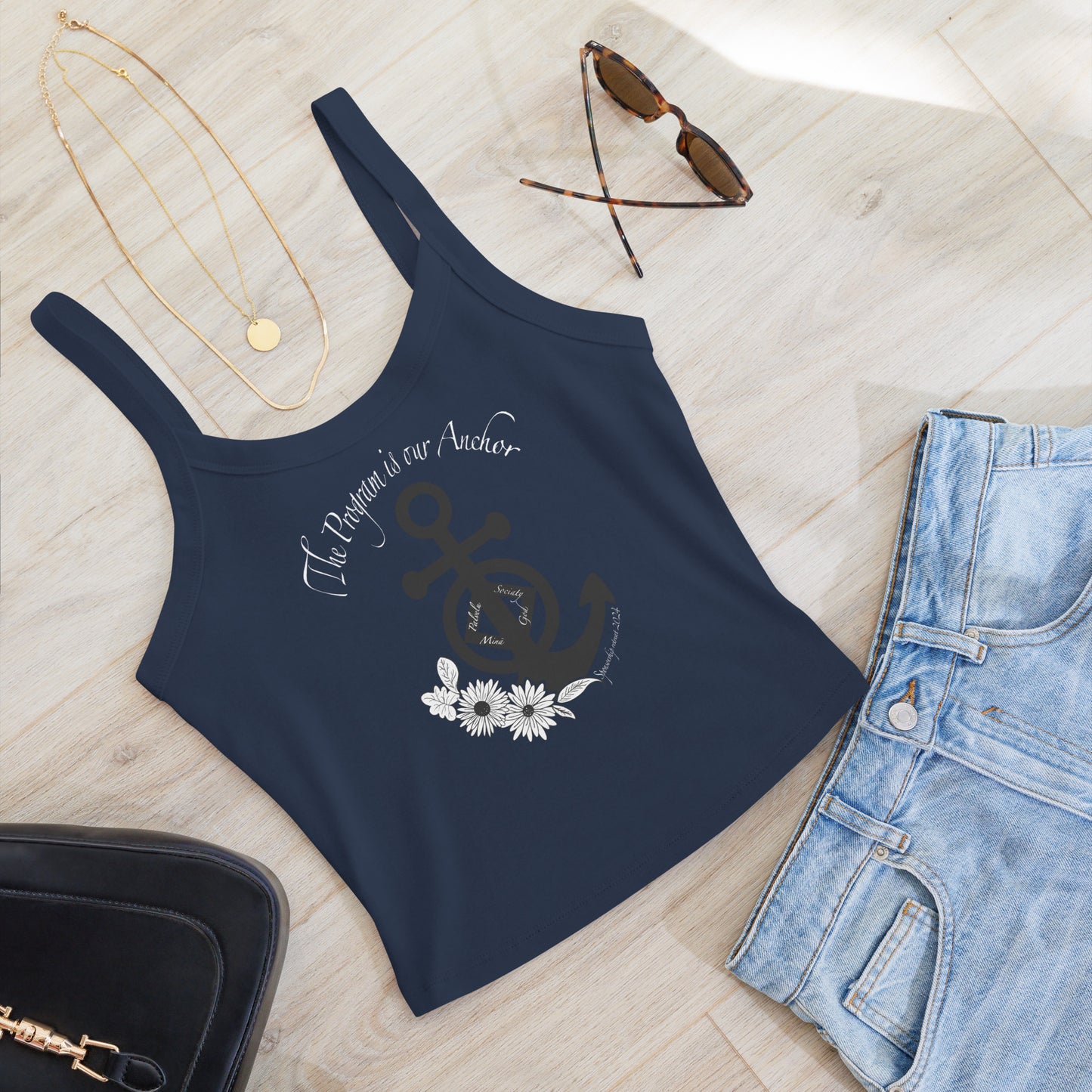 2024 the program is our anchor retreat woman's micro-rib tank top