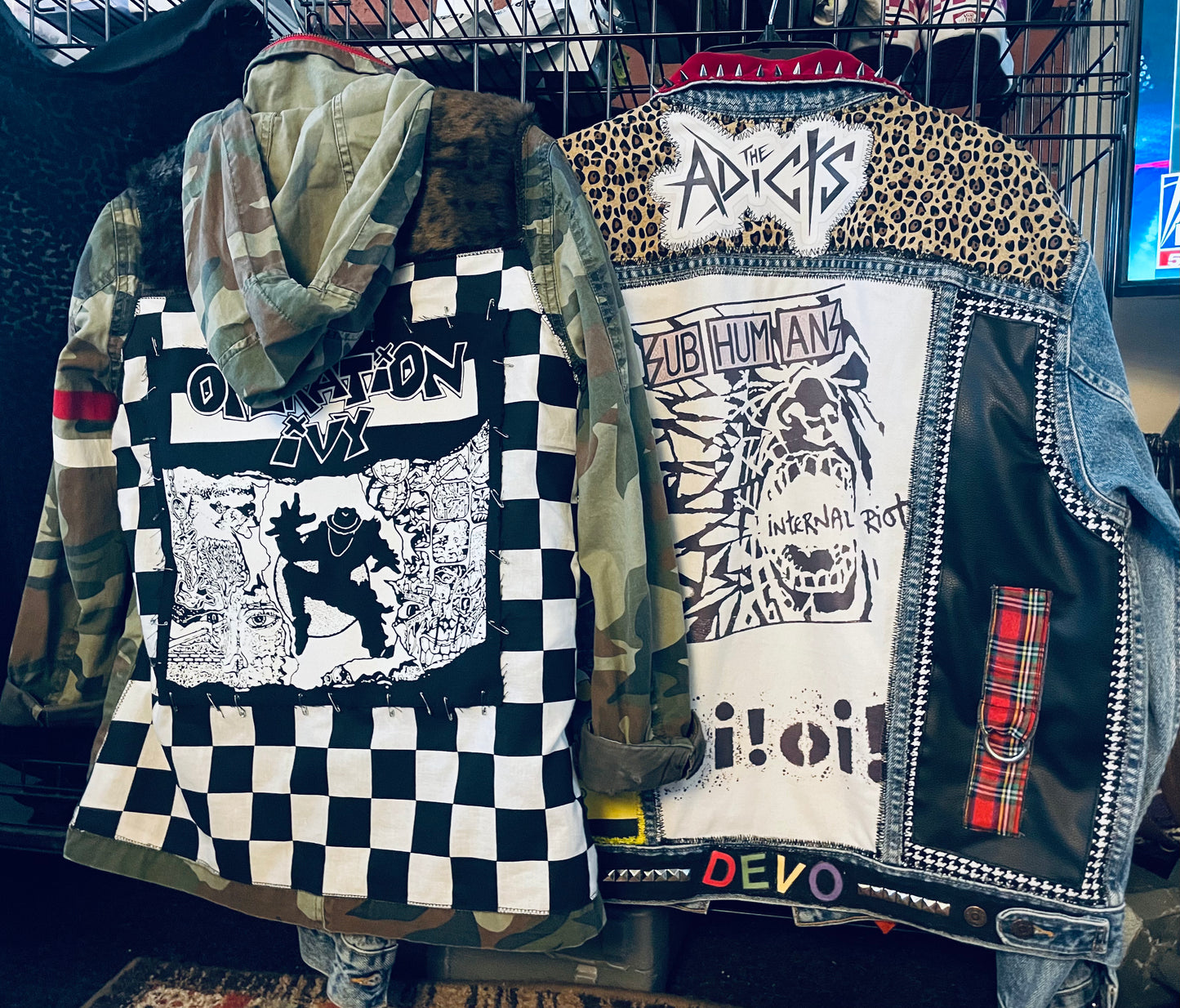 Custom Poppa JoNo Creations up cycle Punk Jacket