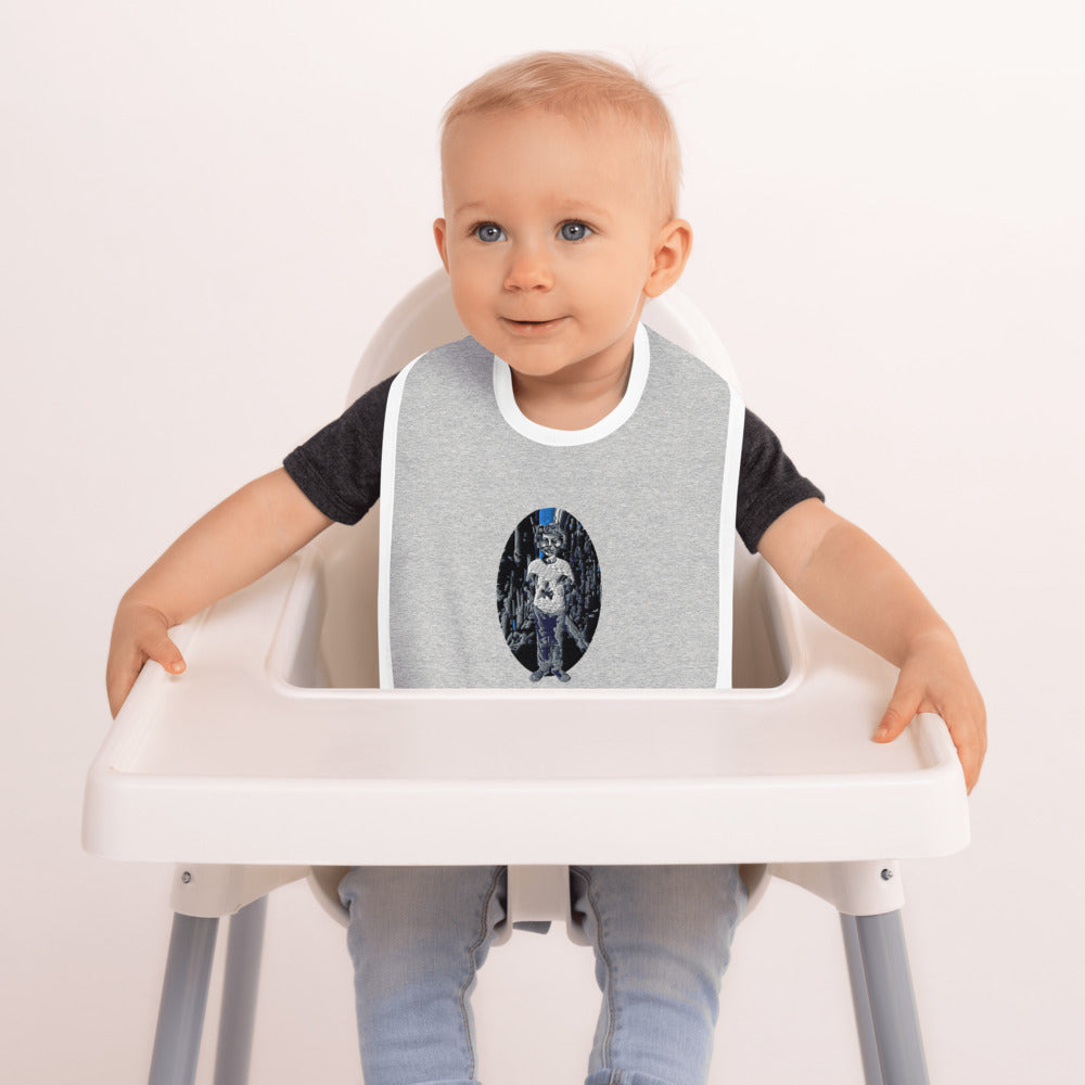 Mad Hears Poppa JoNo Creations Embroidered Baby Bib