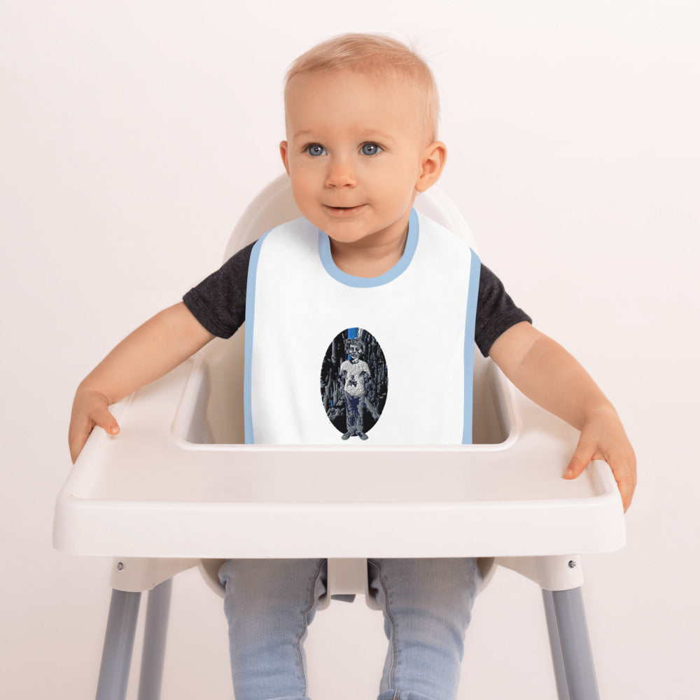 Mad Hears Poppa JoNo Creations Embroidered Baby Bib