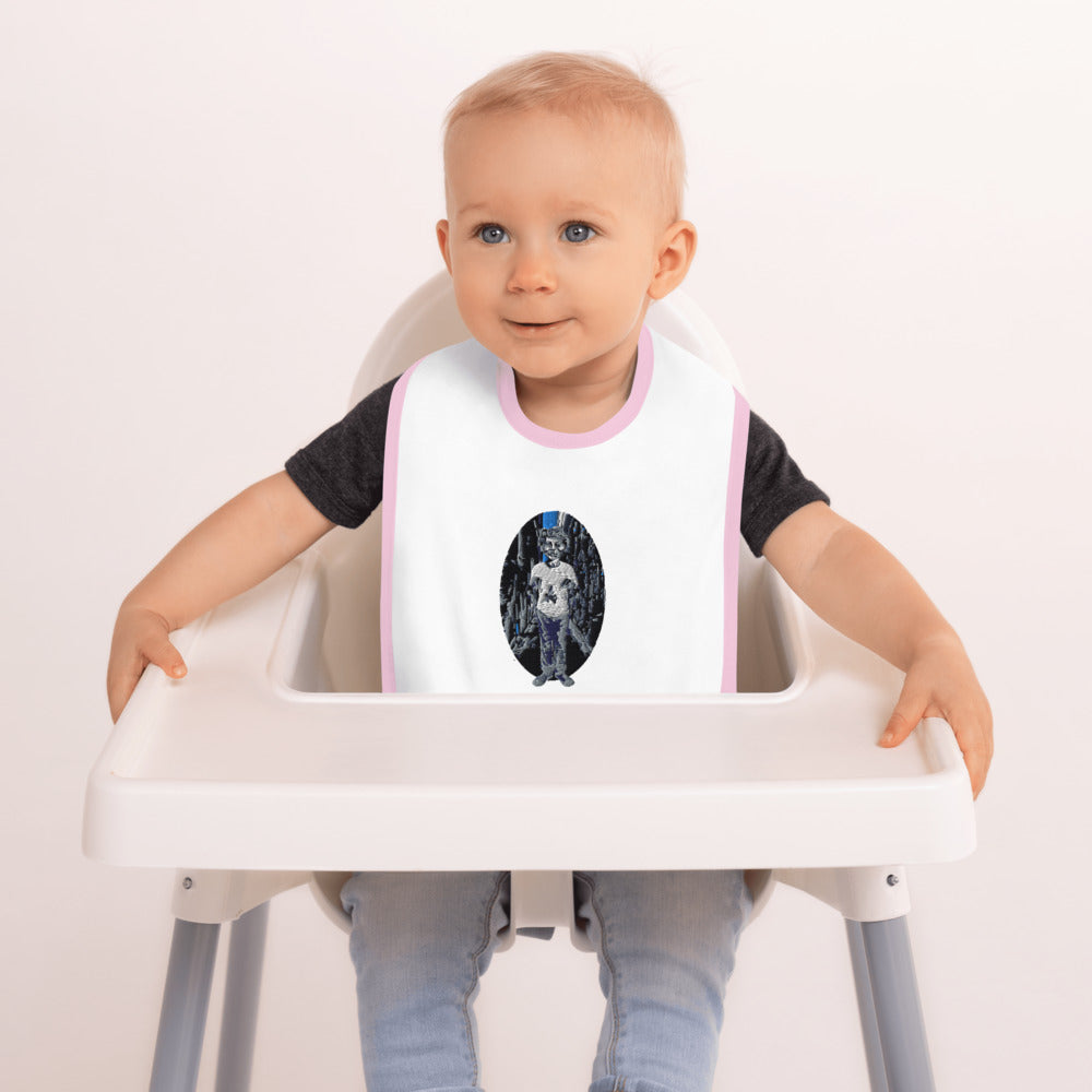 Mad Hears Poppa JoNo Creations Embroidered Baby Bib