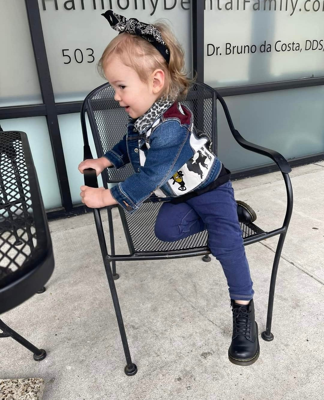 Custom Poppa JoNo Creations denim kids jacket