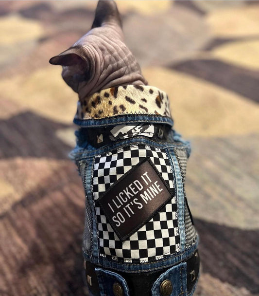 Poppa JoNo Creations custom pet punk vest