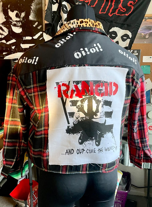SOLD Poppa JoNo Creations custom punk flannel