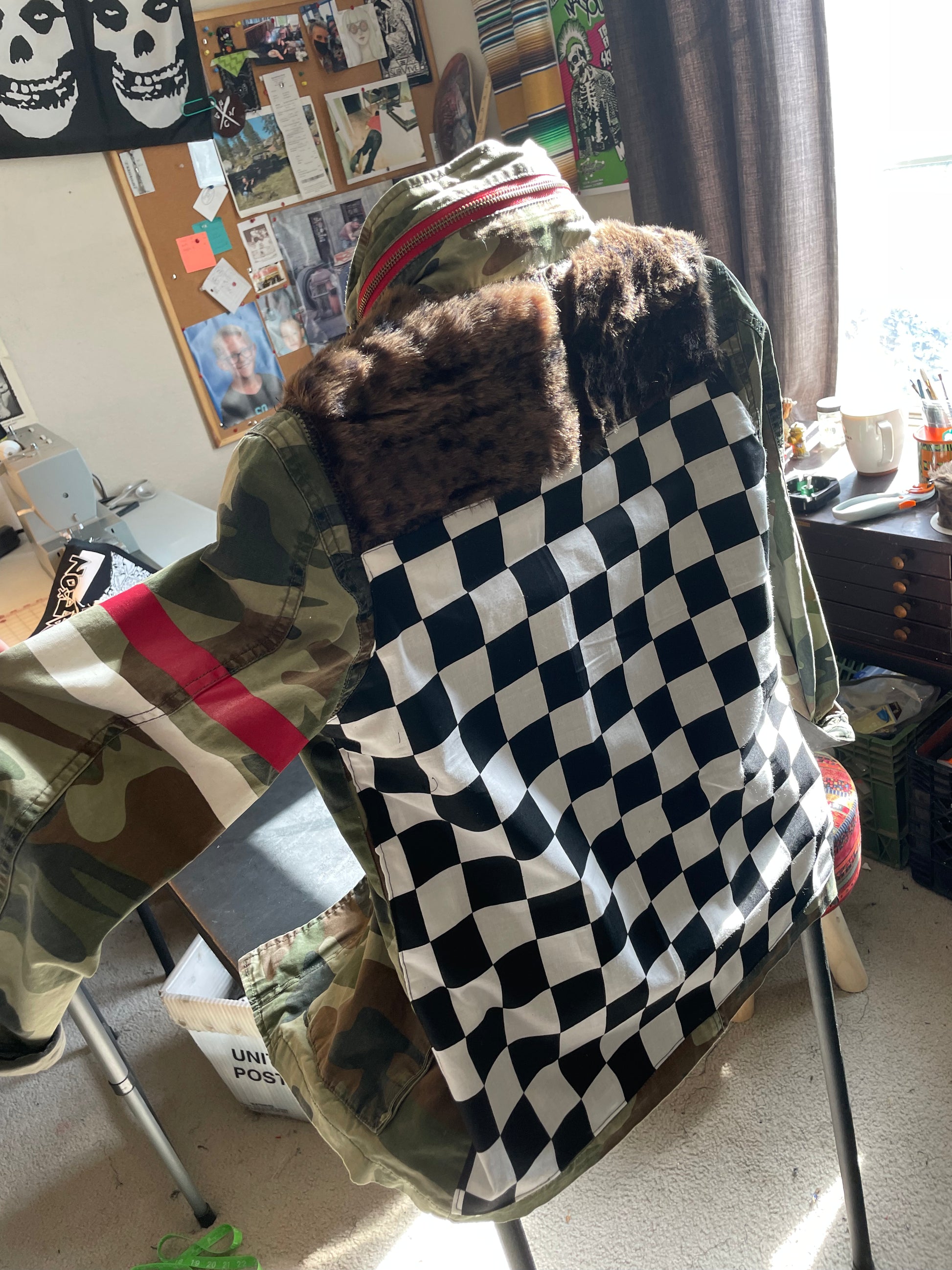 Supreme top patchwork harrington