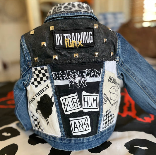 Custom Poppa JoNo Creations denim kids jacket